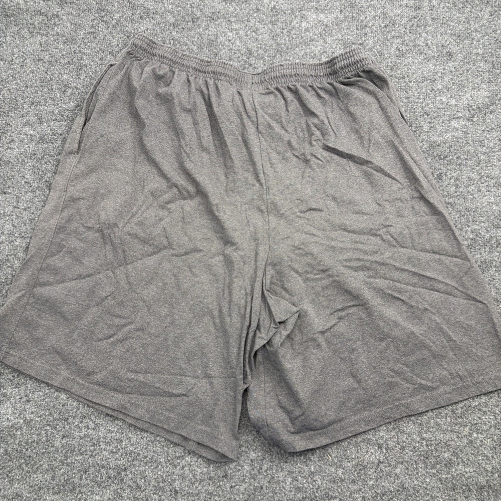 Champion Jersey Shorts Mens XL Gray Elastic Waist Gym Cotton Athletic Lounge 8" - Picture 5 of 6